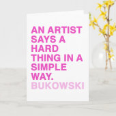 Carte Citations par Charles Bukowski (Fleur jaune)