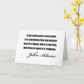 Carte Citations politiques par John Adams (Fleur jaune)