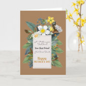 Carte Citations pour la fête des mères (Fleur jaune)