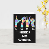 Carte Citer Asl Love Besoin De Mots (Fleur jaune)
