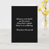 Carte Citer de Teddy Roosevelt - Absence et Mort (Fleur jaune)
