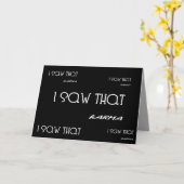 Carte Citer White Script J'Ai Vu Que Karma Typographie (Fleur jaune)