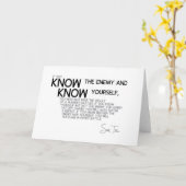 Carte CITES : Sun Tzu : Connaissez l'ennemi et vous-même (Fleur jaune)