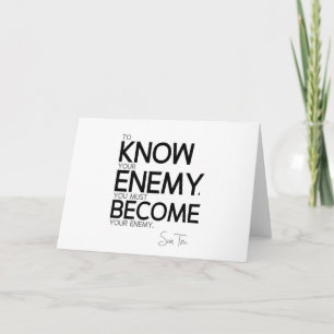 Carte CITES : Sun Tzu : Connaissez votre ennemi