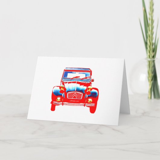 Carte Citroen 2CV 2 (Devant)