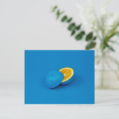 Carte citron bleu coupé en deux moitiés (Debout devant)
