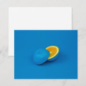 Carte citron bleu coupé en deux moitiés (Devant / Derrière)