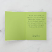 Carte Citron et fleurs vert olive et rayures Fête des mè (Intérieur)