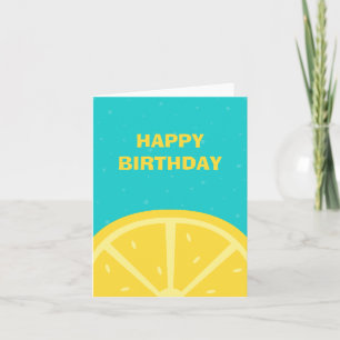 Carte citron jaune frais Joyeux anniversaire