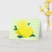 Carte citron juteuse (Fleur jaune)