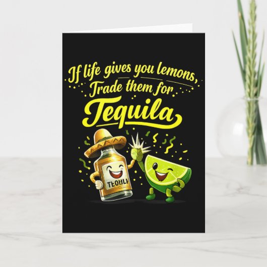 Carte Citron pour blague de script rétro pour l'équipe d (Devant)