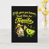 Carte Citron pour blague de script rétro pour l'équipe d (Fleur jaune)