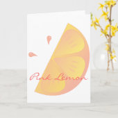 Carte Citron rose (Fleur jaune)