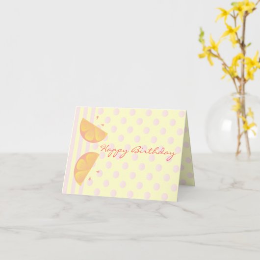 Carte Citron rose (Fleur jaune)