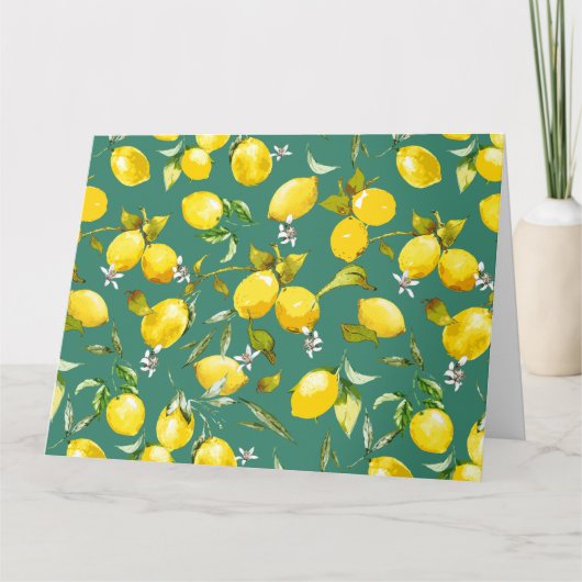 Carte citrons d'aquarelle 6 (Devant)