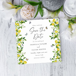 Carte Citrons d'été Enregistrer la date