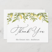 Carte Citrons et Merci verdoyant (Devant / Derrière)