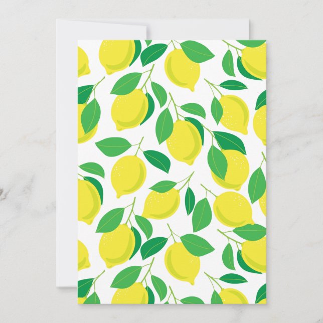 Carte Citrons et motifs feuille (Devant)