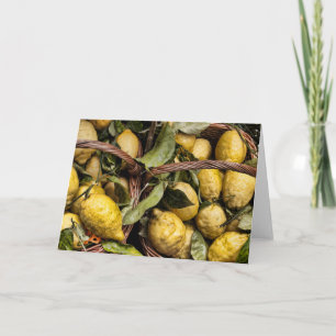 Carte Citrons italiens élégants de côte d'Amalfi de