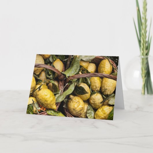 Carte Citrons italiens élégants de côte d'Amalfi de (Devant)