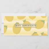 Carte Citrons jaunes Certificat cadeau d'été Fruit brill (Devant)
