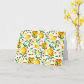 Carte Citrons jaunes et fleurs de citronnier beaux (Fleur jaune)