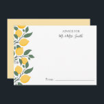 Carte Citrons modernes et conseils Feuilles pour M. et M<br><div class="desc">Citrons et Feuilles modernes Conseils pour les cartes de conseil M et Mme</div>