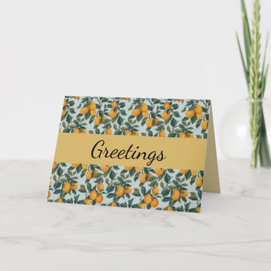 Carte Citrons sur Branches (Devant)