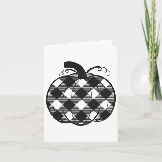 Carte Citrouille automne mignon Thanksgiving automne Buf (Devant)