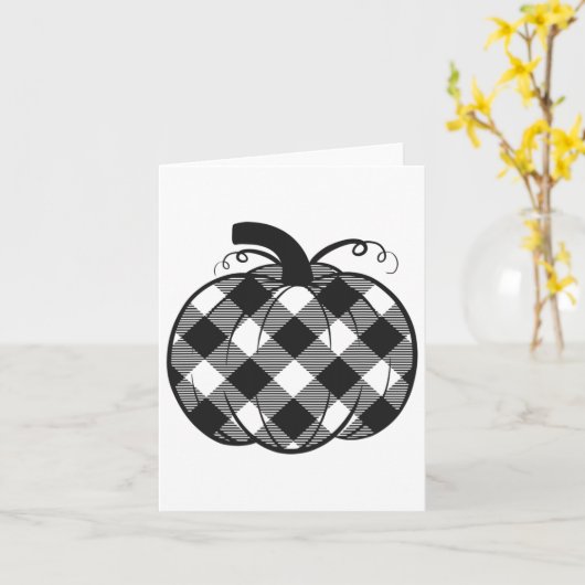 Carte Citrouille automne mignon Thanksgiving automne Buf (Fleur jaune)