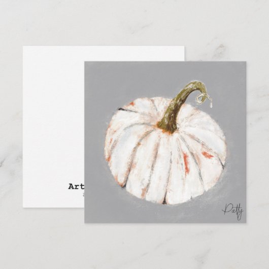 Carte Citrouille blanche (Devant / Derrière)