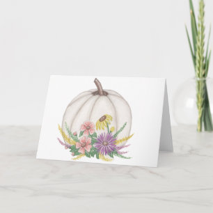 Carte Citrouille blanche d'automne