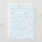 Carte Citrouille C'est un garçon Baby shower Blue Invita (Dos)