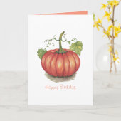 Carte Citrouille Cuisiné Avec Vins En Aquarelle (Fleur jaune)