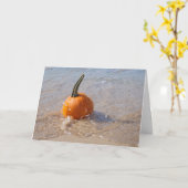 Carte Citrouille d'automne (Fleur jaune)