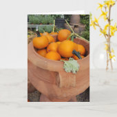 Carte Citrouille d'automne (Fleur jaune)