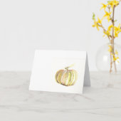 Carte citrouille d'automne (Fleur jaune)