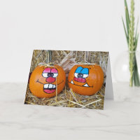 citrouille d'automne aux visages drôles