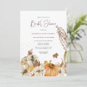 Carte Citrouille d'automne | Fête des mariées d'automne (Debout devant)