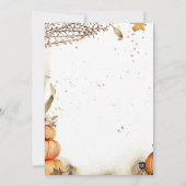 Carte Citrouille d'automne | Fête des mariées d'automne (Dos)