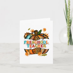 Carte Citrouille d'automne Merci Dieu Professeur d'école