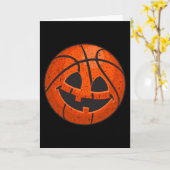 Carte Citrouille de Basket-ball Halloween (Fleur jaune)