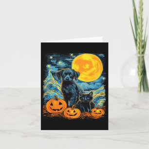 Carte Citrouille de chien rétros Halloween Chiens amusan
