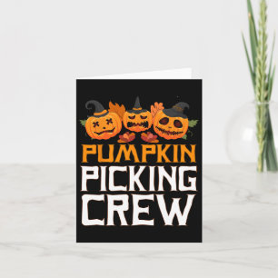 Carte Citrouille de cueillette Crew Halloween Famille Co
