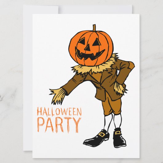 Carte Citrouille de la fête d'Halloween Guy Clip Art, Ha (Devant)