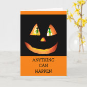 Carte Citrouille de Little Green Men Halloween (Fleur jaune)