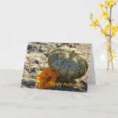 Carte Citrouille de Parties scintillant d'or, Bonne Auto (Fleur jaune)