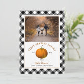 Carte Citrouille de saison de récolte Thanksgiving photo (Debout devant)