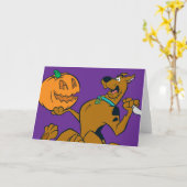 Carte Citrouille de sculpture Scooby-Doo (Fleur jaune)