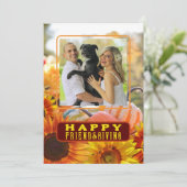 Carte Citrouille de tournesol de l'action d'amitié (Debout devant)